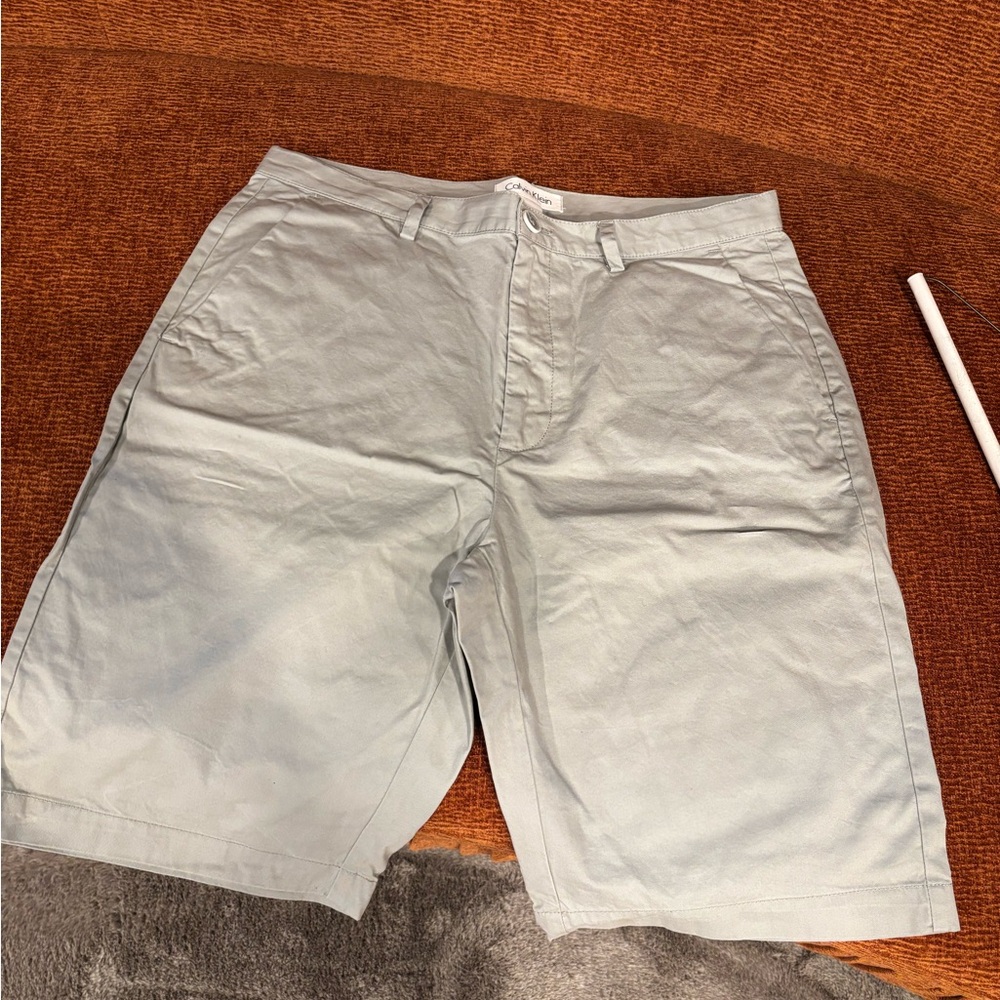Calvin Klein Collection Men's Gray Flat Front Shorts